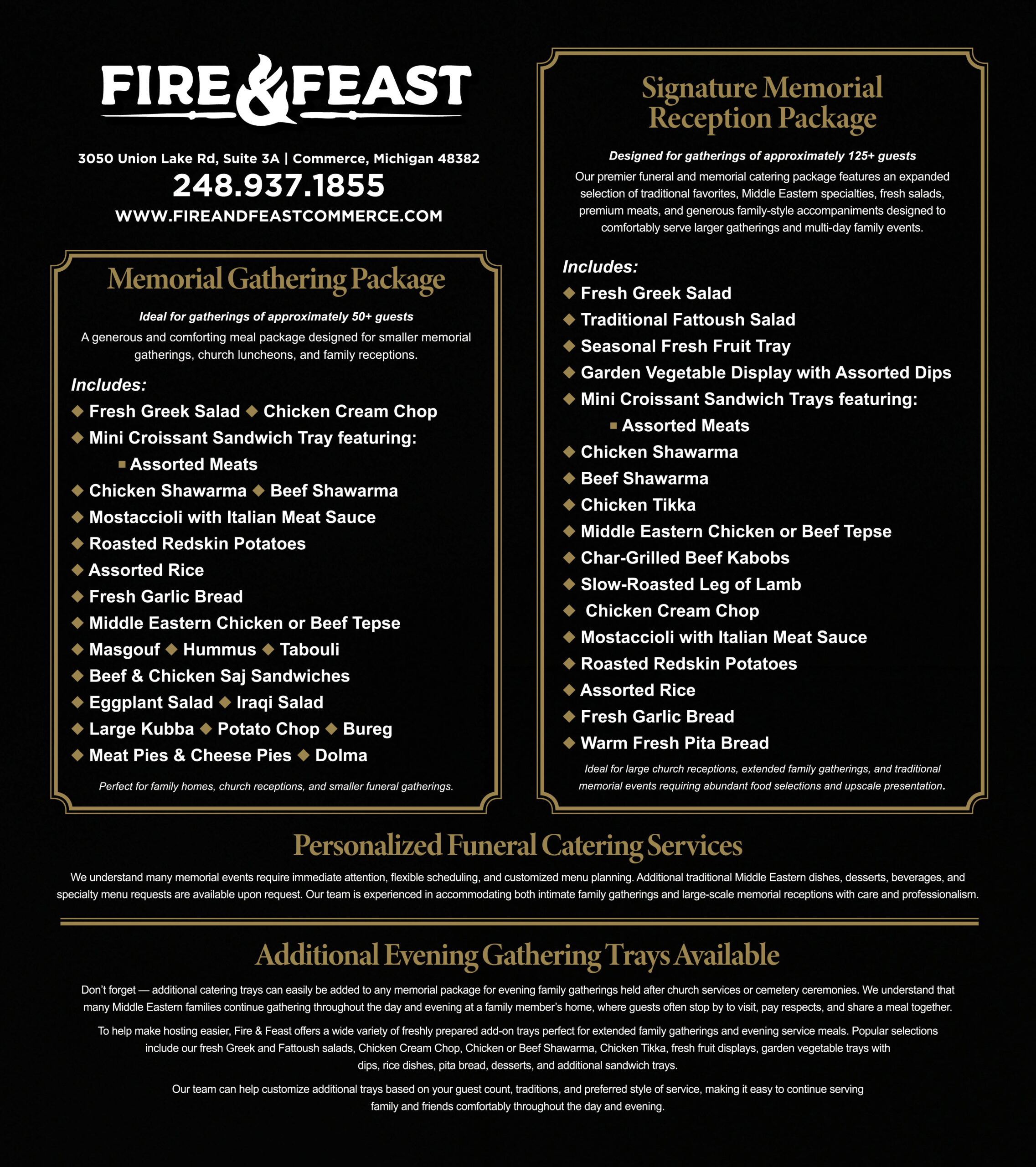 Funeral Luncheon Catering