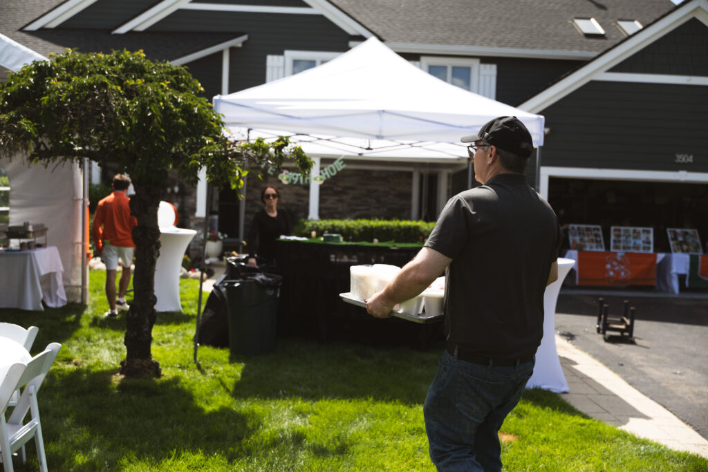 Fire & Feast catering at a private party in Commerce Township, Michigan.